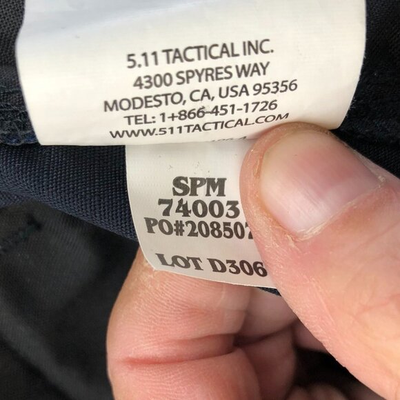 5.11 Tactical Mens Ripstop Cargo Pants Size XL Straight Leg Outdoors Navy Blue - Picture 14 of 16